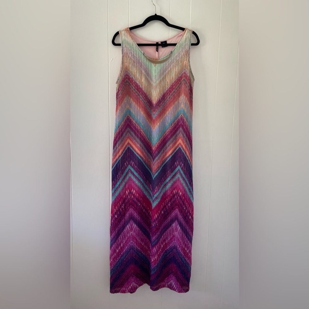 New Directions Multicolored Maxi Sundress
